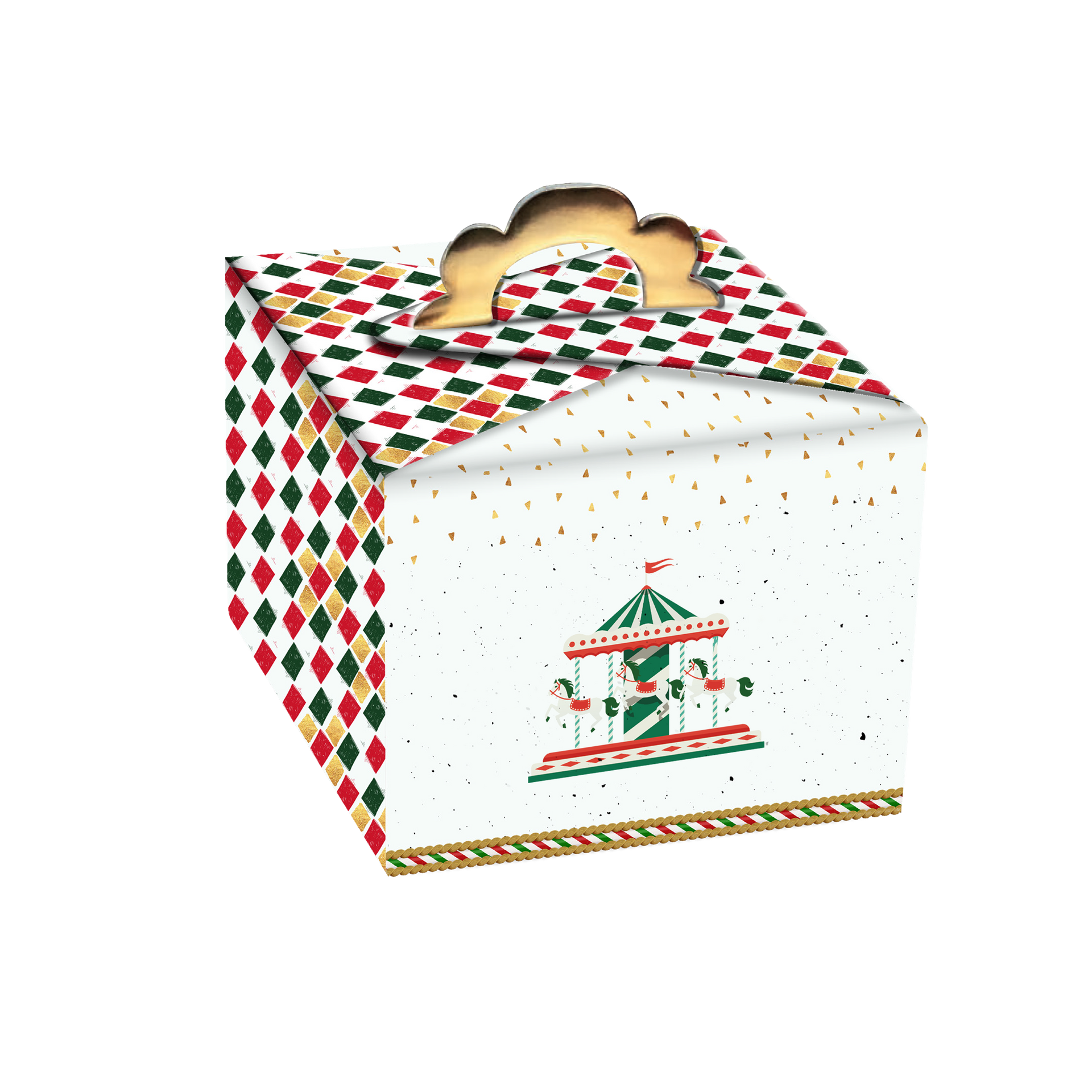 Scatola porta panettone Fiore- Printcentral - - -