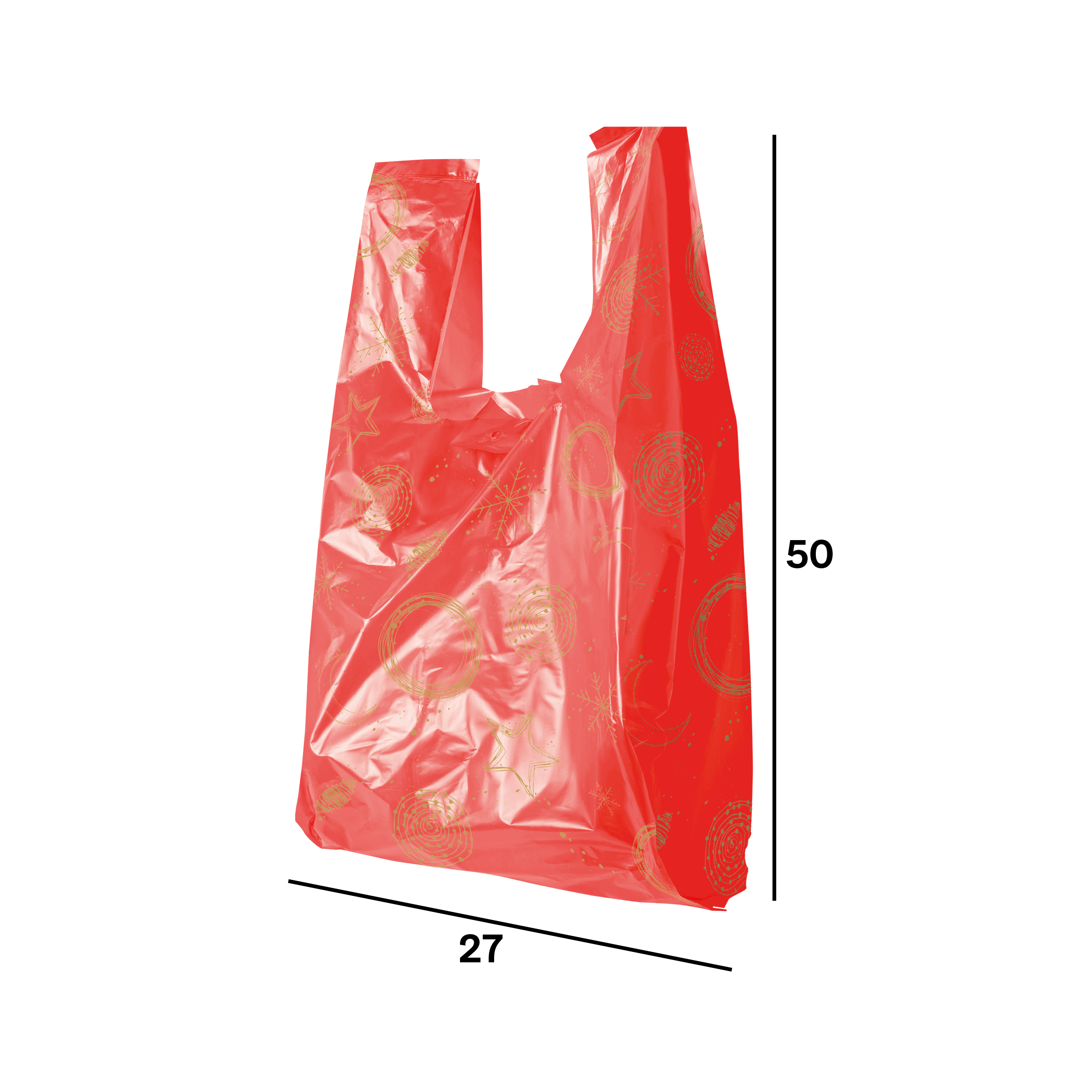 Shopper biocompostabili rossi Natale- Printcentral - - -