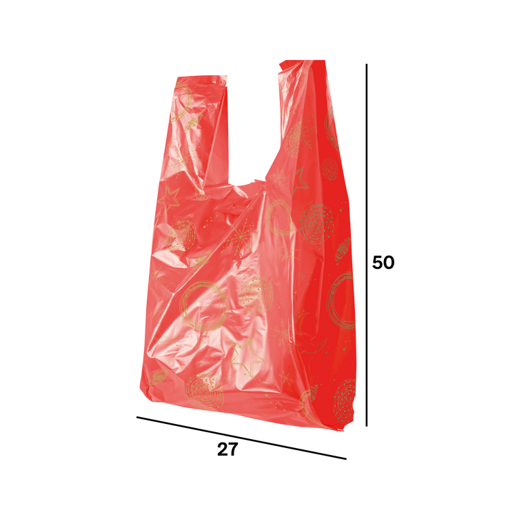 Shopper biocompostabili rossi Natale- Printcentral - - -