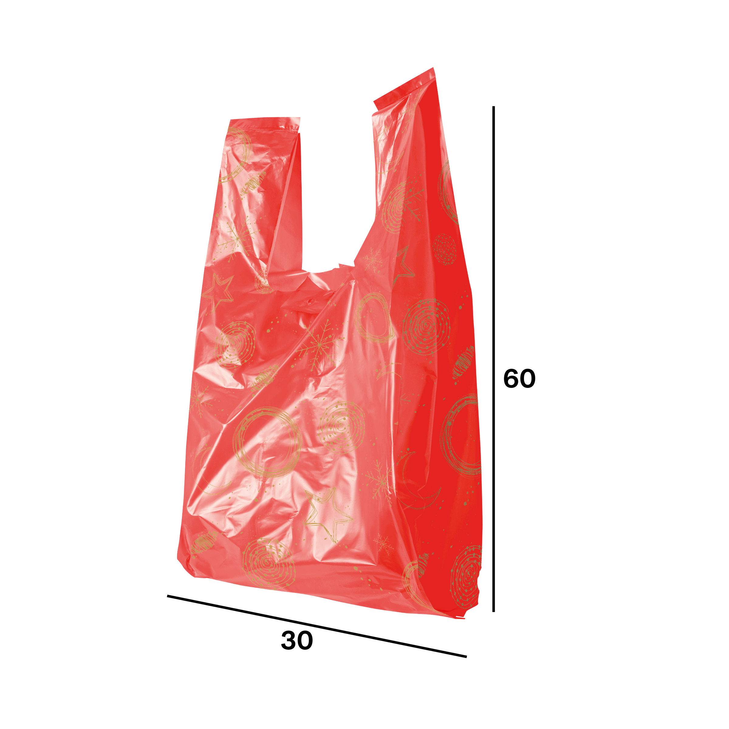 Shopper biocompostabili rossi Natale- Printcentral - - -