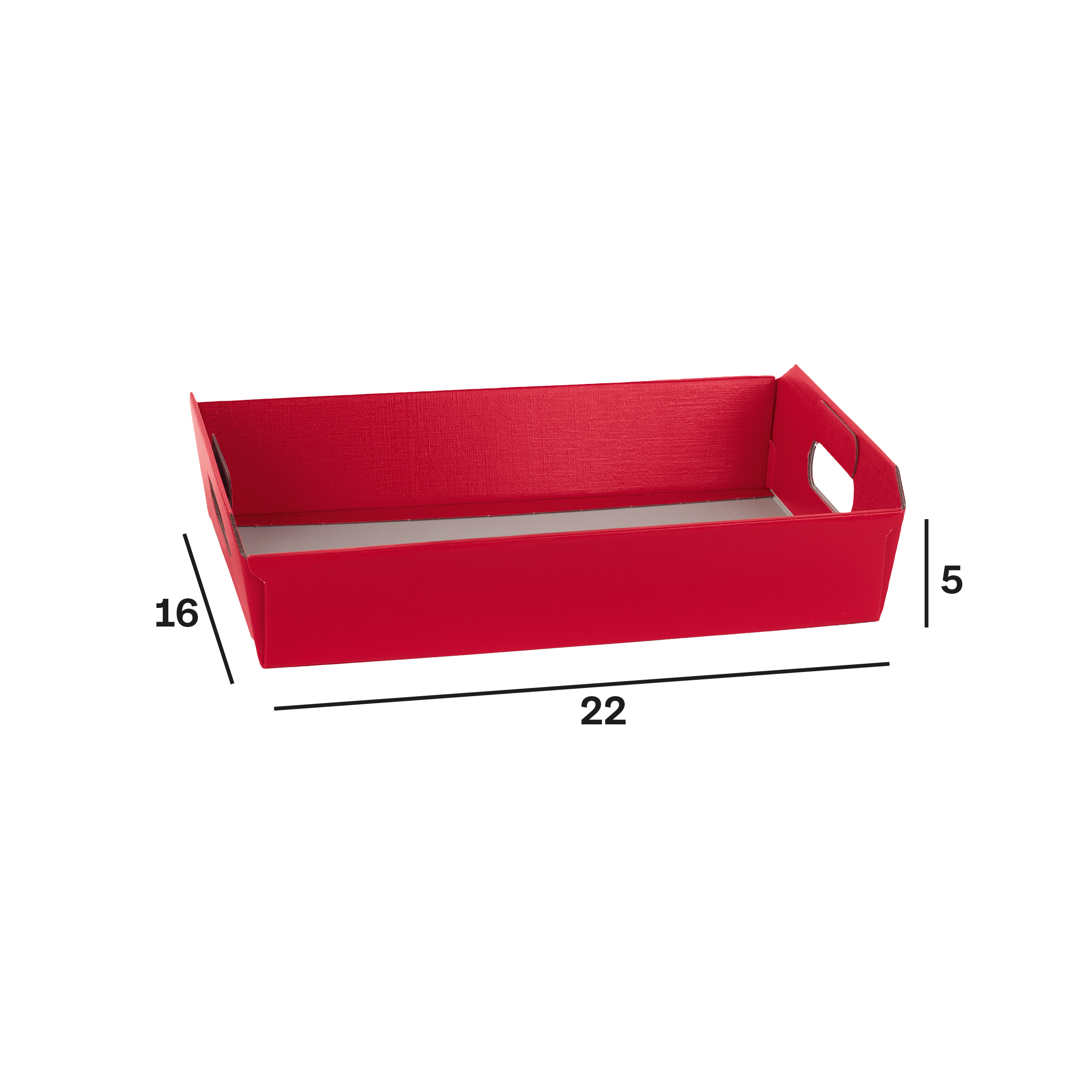 Cesto incollato fibra rosso- Printcentral - - -