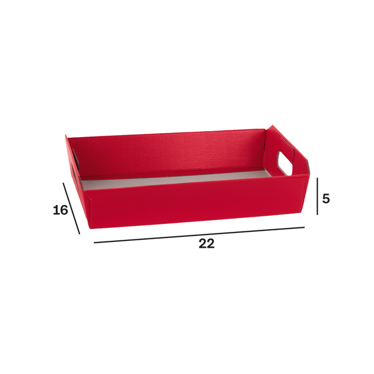 Cesto incollato fibra rosso- Printcentral - - -
