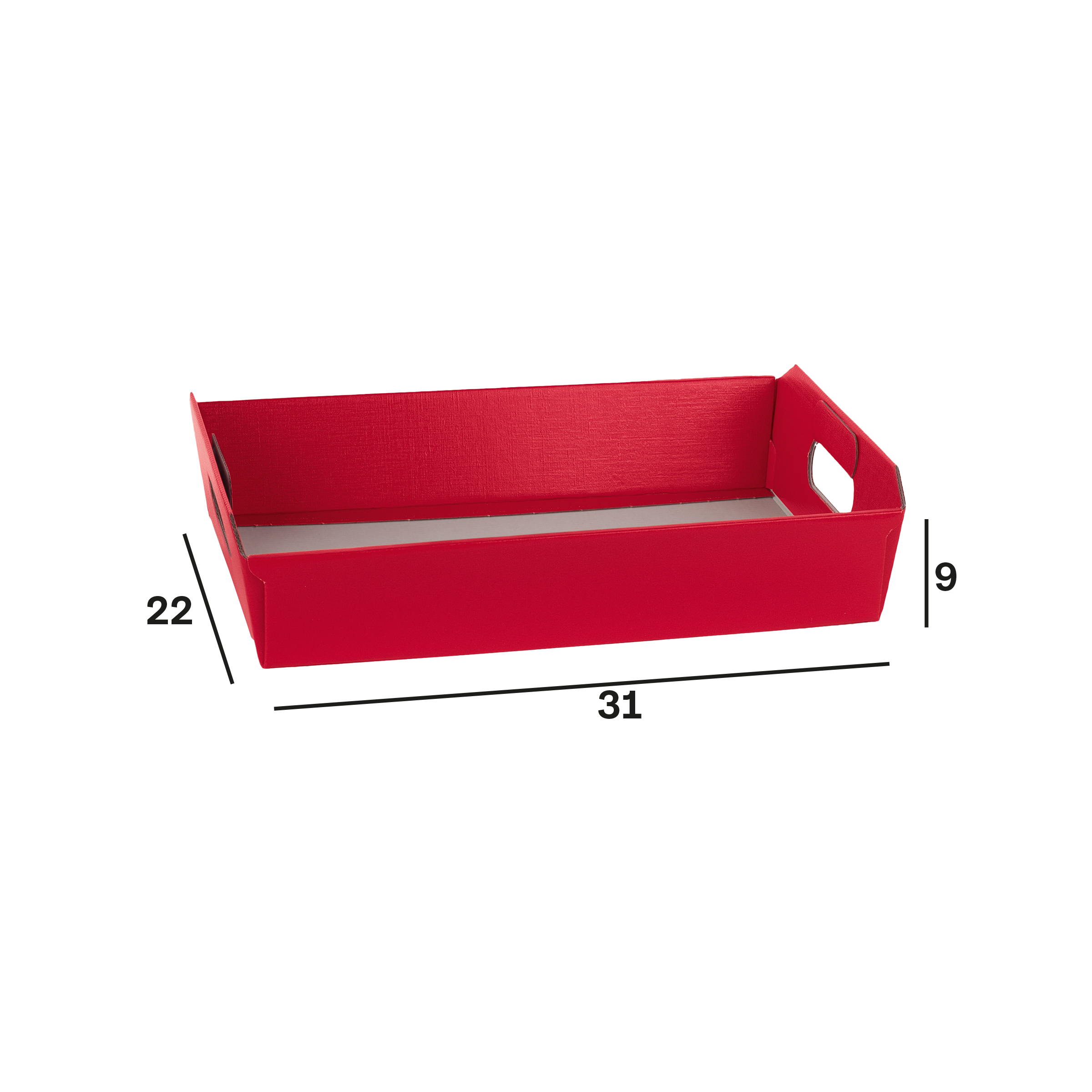 Cesto incollato fibra rosso- Printcentral - - -