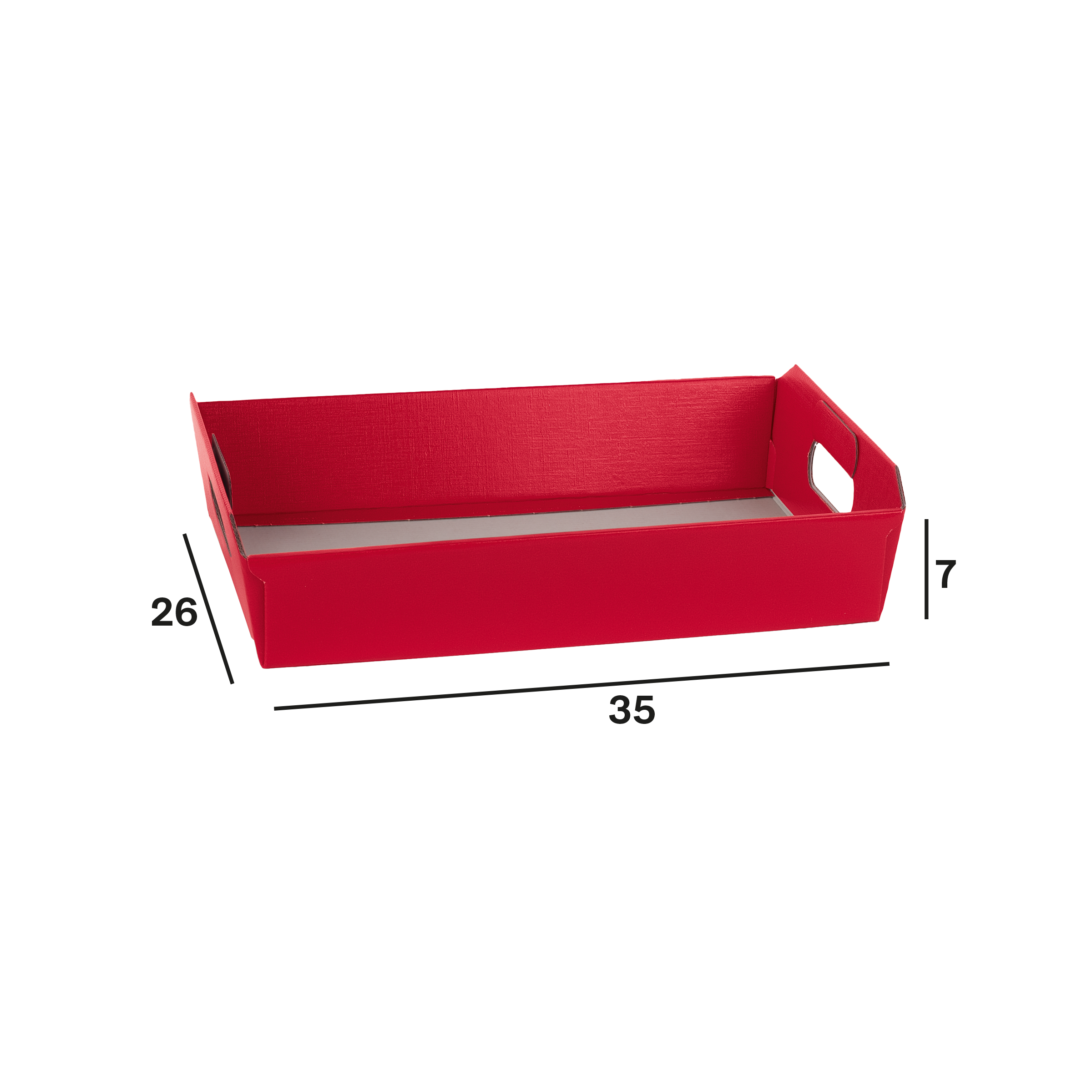 Cesto incollato fibra rosso- Printcentral - - -