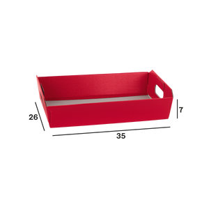 Cesto incollato fibra rosso- Printcentral - - -