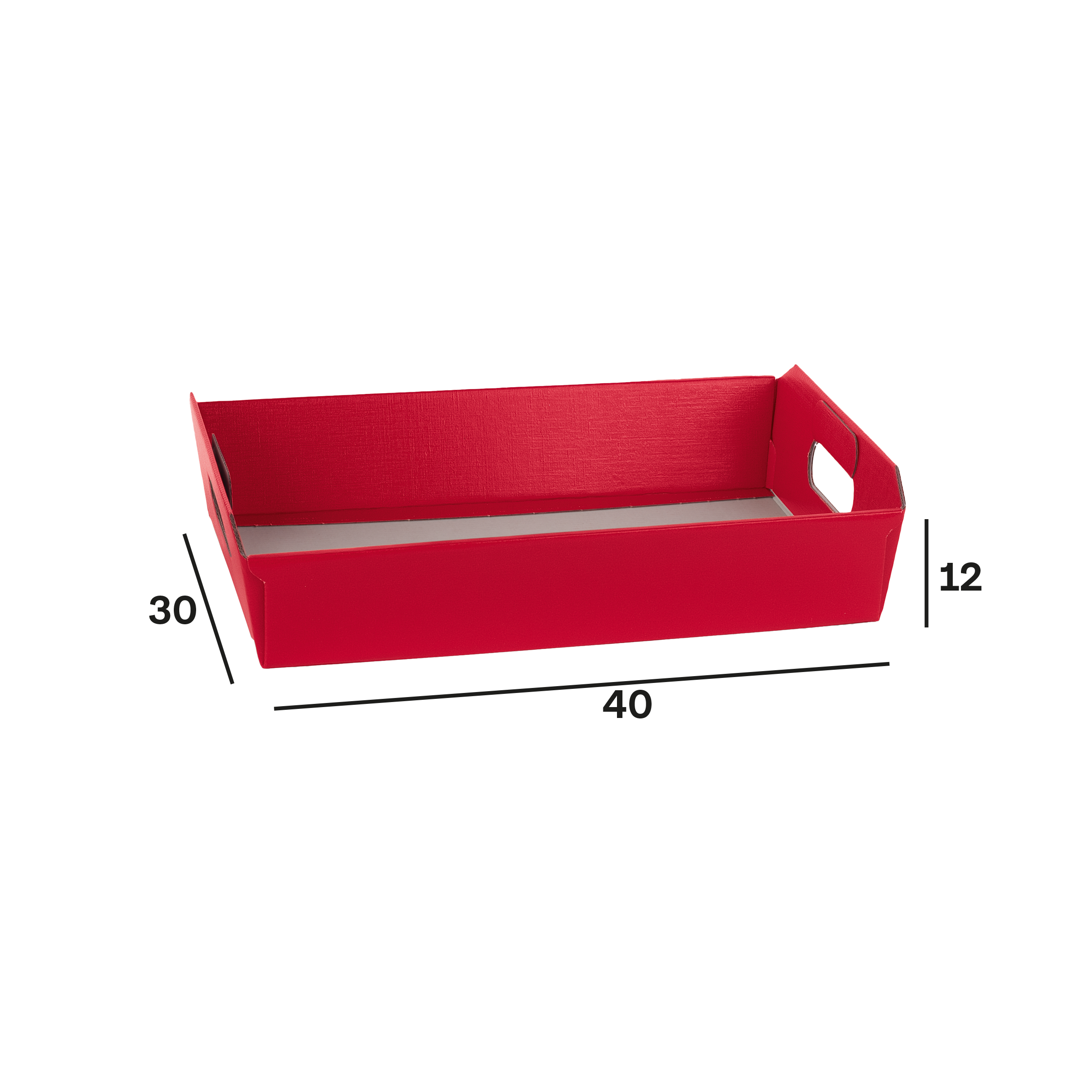 Cesto incollato fibra rosso- Printcentral - - -