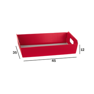 Cesto incollato fibra rosso- Printcentral - - -