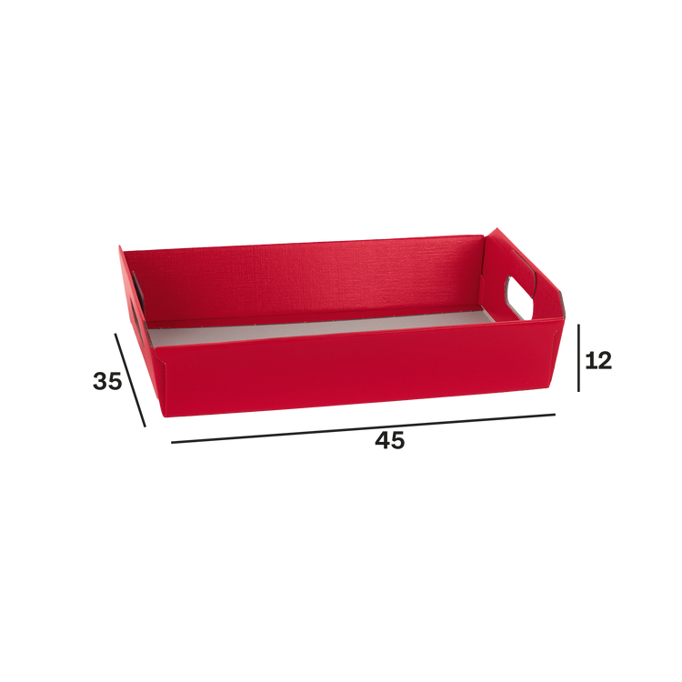 Cesto incollato fibra rosso- Printcentral - - -