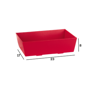 Vassoio conico fibra rosso- Printcentral - - -