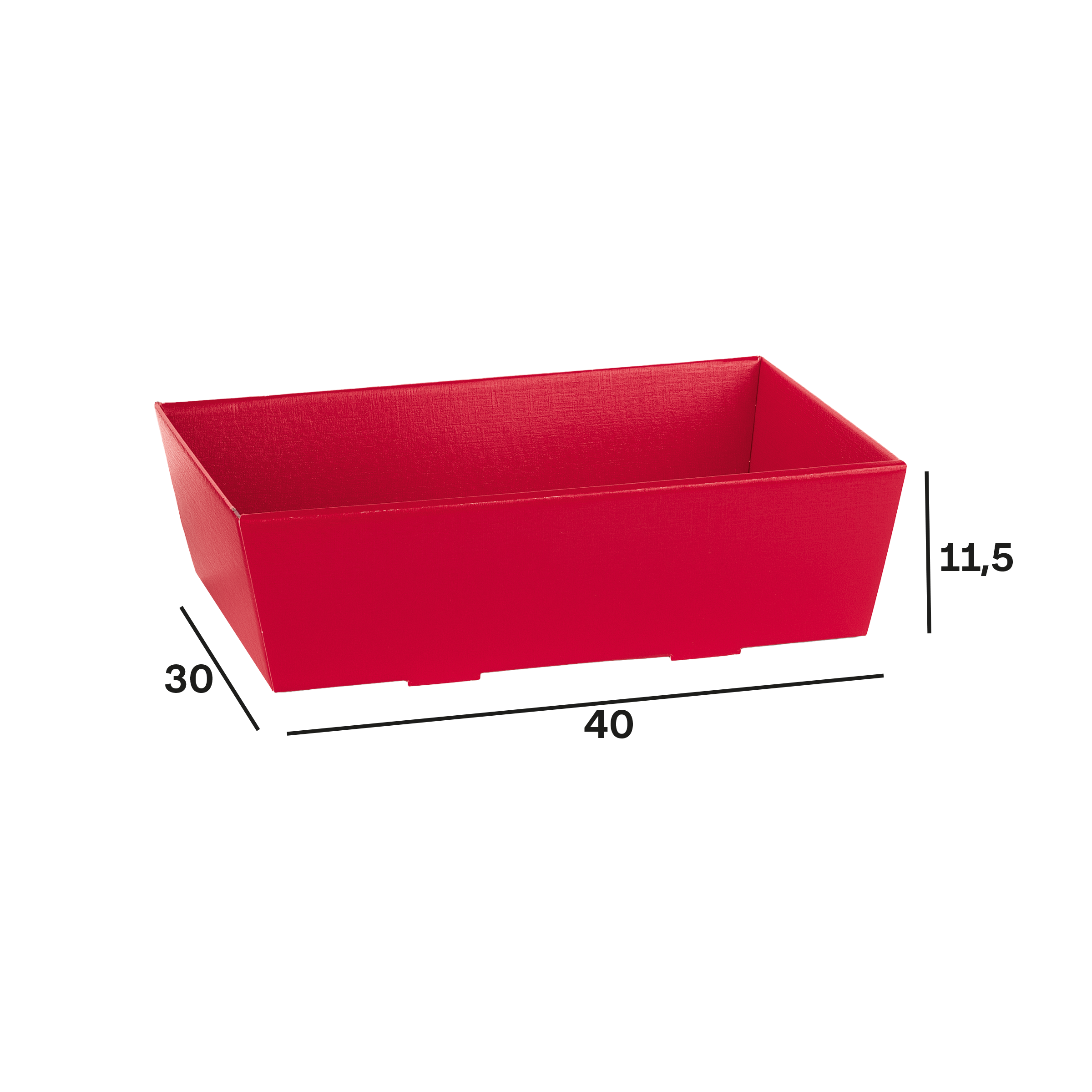 Vassoio conico fibra rosso- Printcentral - - -