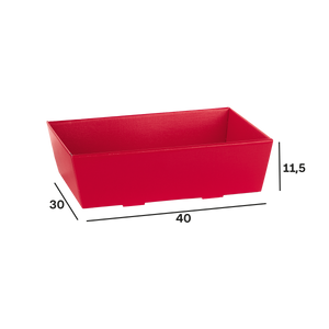 Vassoio conico fibra rosso- Printcentral - - -