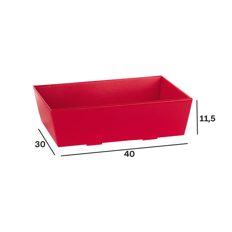 Vassoio conico fibra rosso- Printcentral - - -
