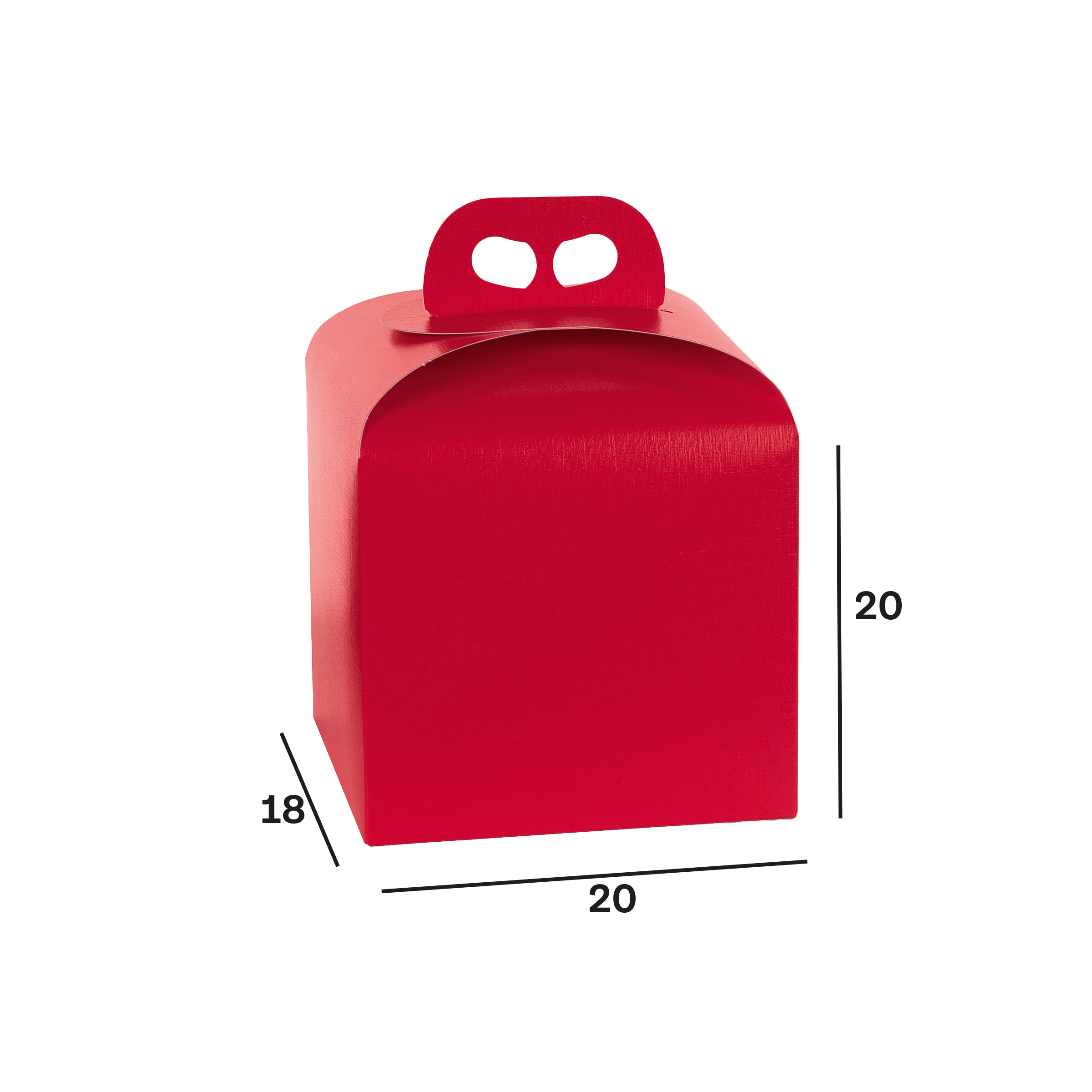 Scatole porta panettone fibra rosso- Printcentral - - -