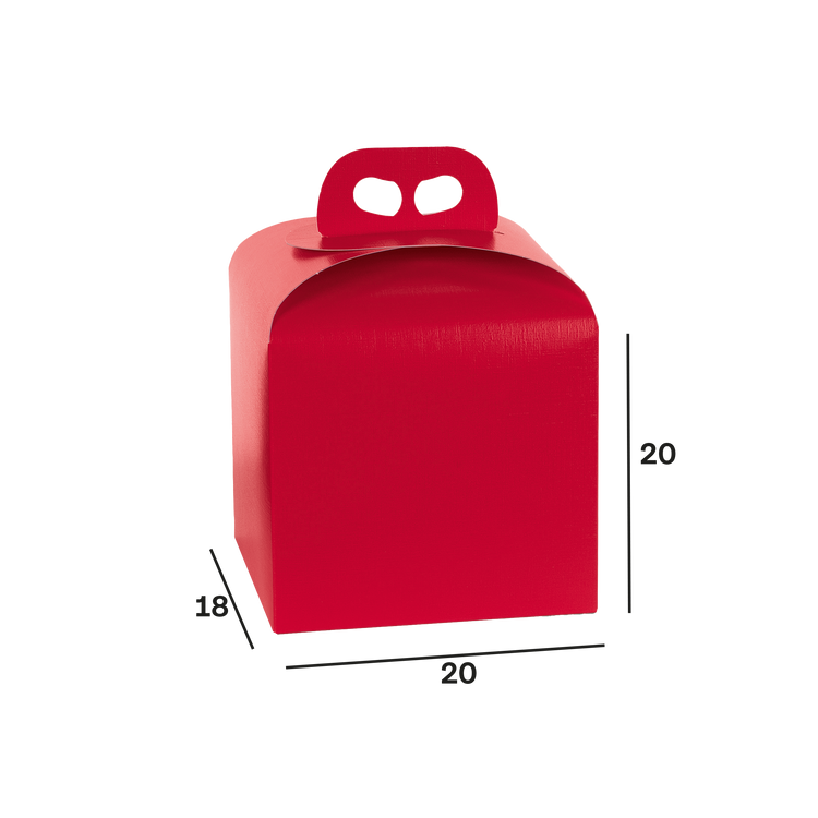 Scatole porta panettone fibra rosso- Printcentral - - -
