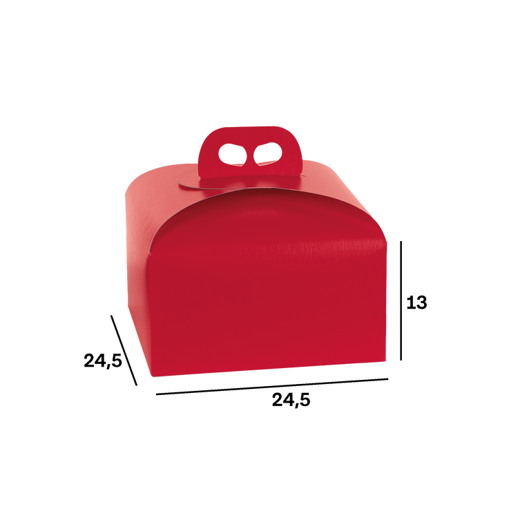 Scatole porta panettone fibra rosso- Printcentral - - -