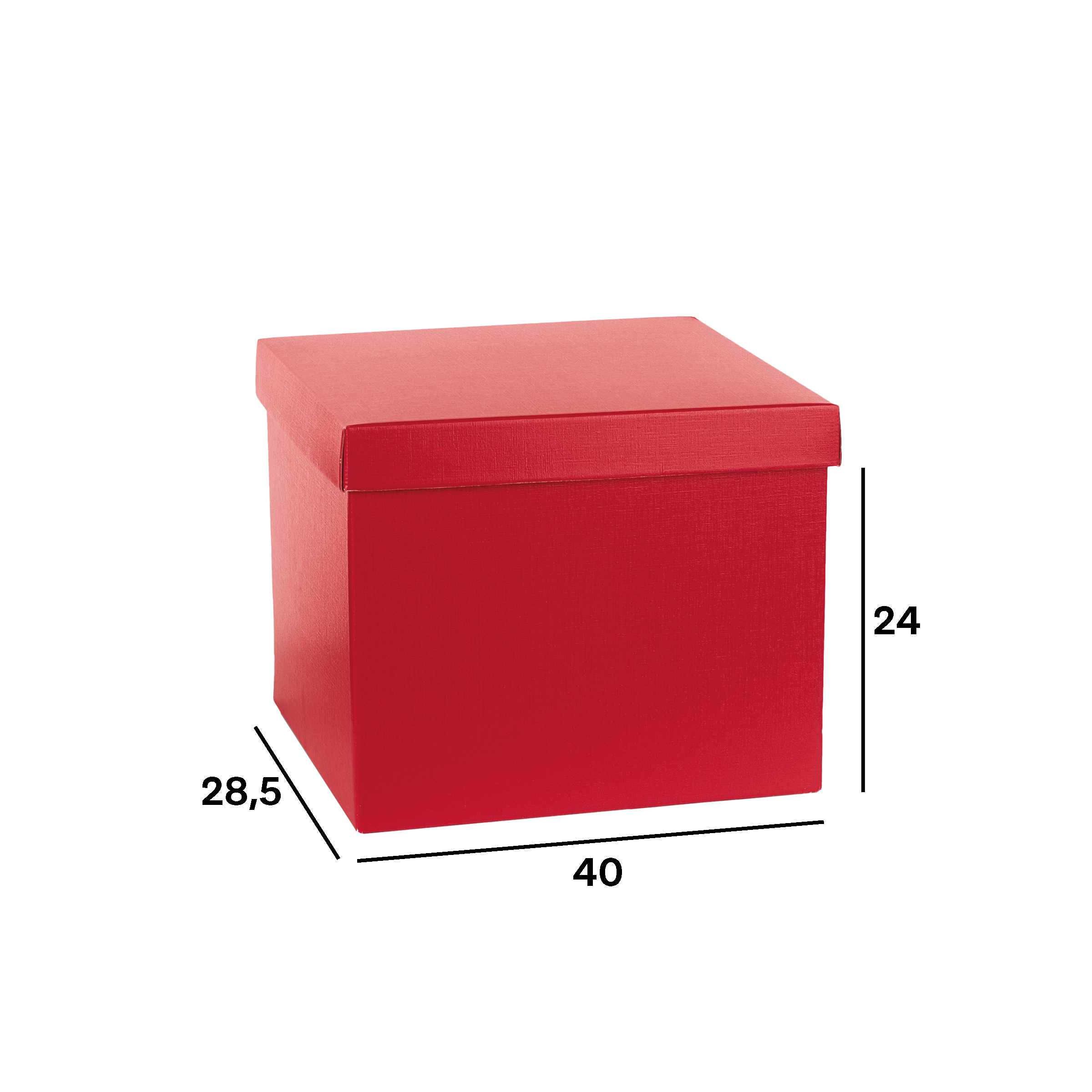 Scatole per confezioni fondo + coperchio fibra rosso- Printcentral - - -
