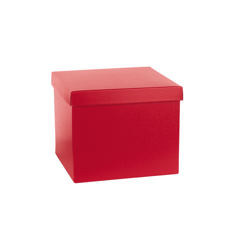 Scatole per confezioni fondo + coperchio fibra rosso- Printcentral - - -