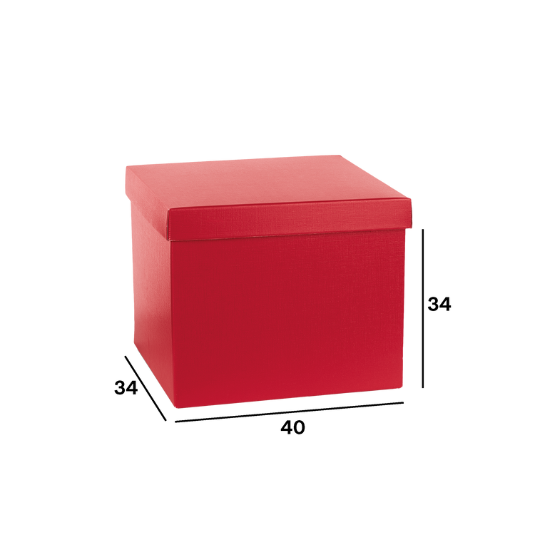 Scatole per confezioni fondo + coperchio fibra rosso- Printcentral - - -