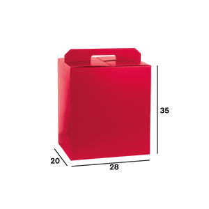 Scatole porta panettone + bottiglie fibra rosso- Printcentral - - -