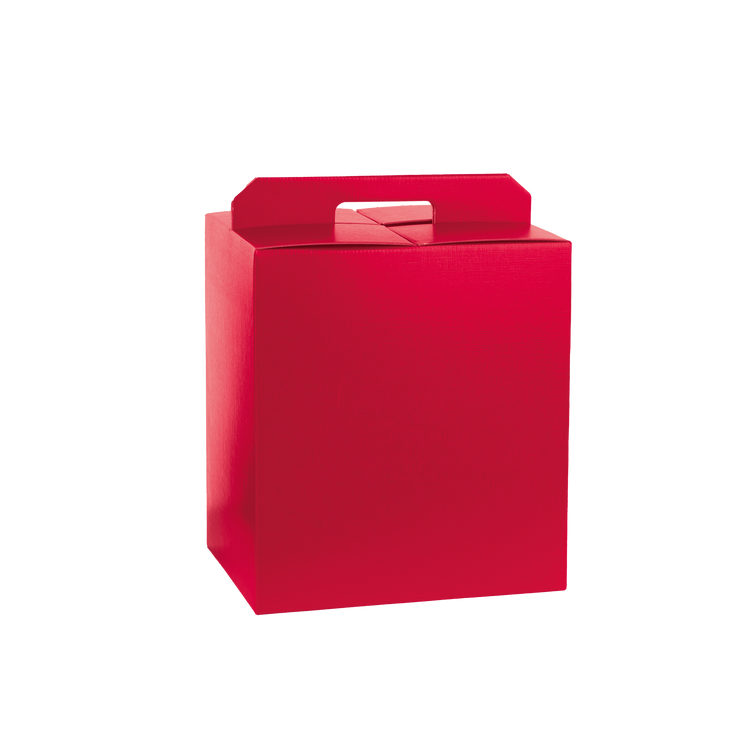 Scatole porta panettone + bottiglie fibra rosso- Printcentral - - -
