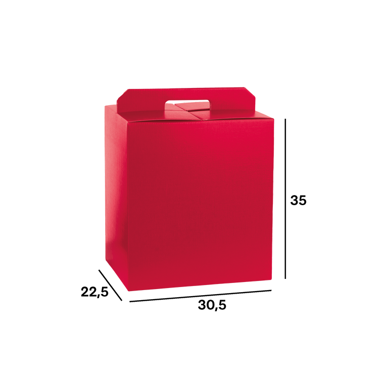 Scatole porta panettone + bottiglie fibra rosso- Printcentral - - -