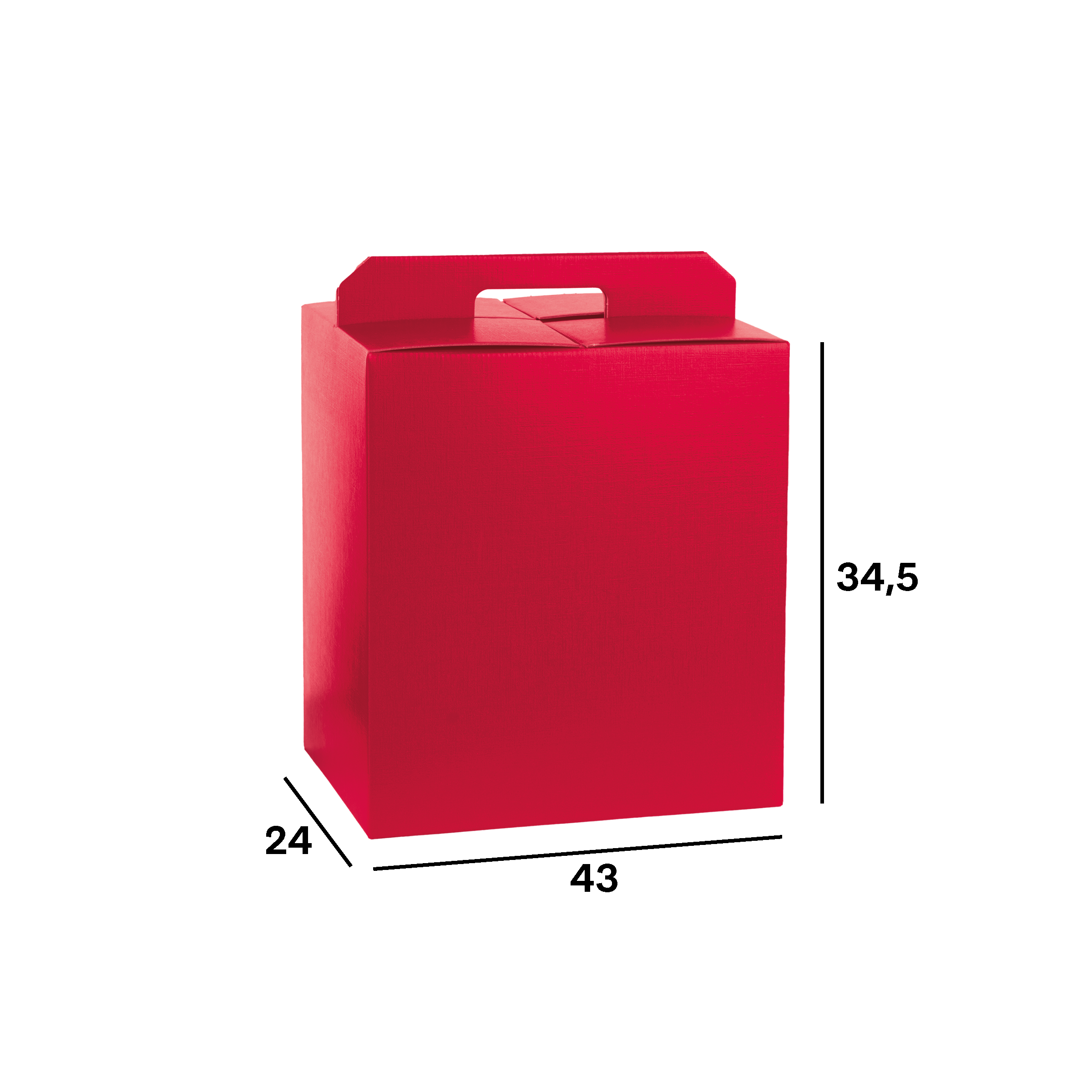 Scatole porta panettone + bottiglie fibra rosso- Printcentral - - -