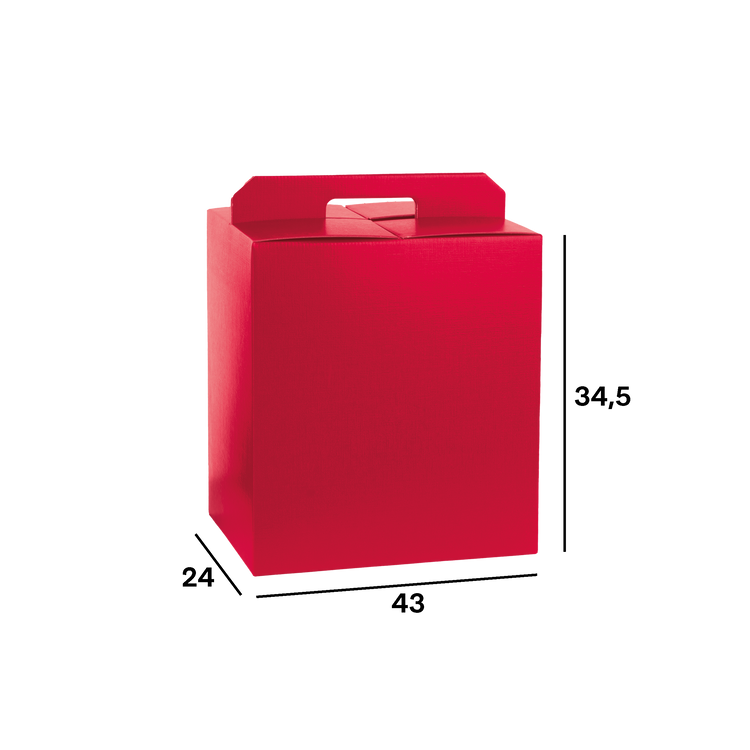 Scatole porta panettone + bottiglie fibra rosso- Printcentral - - -