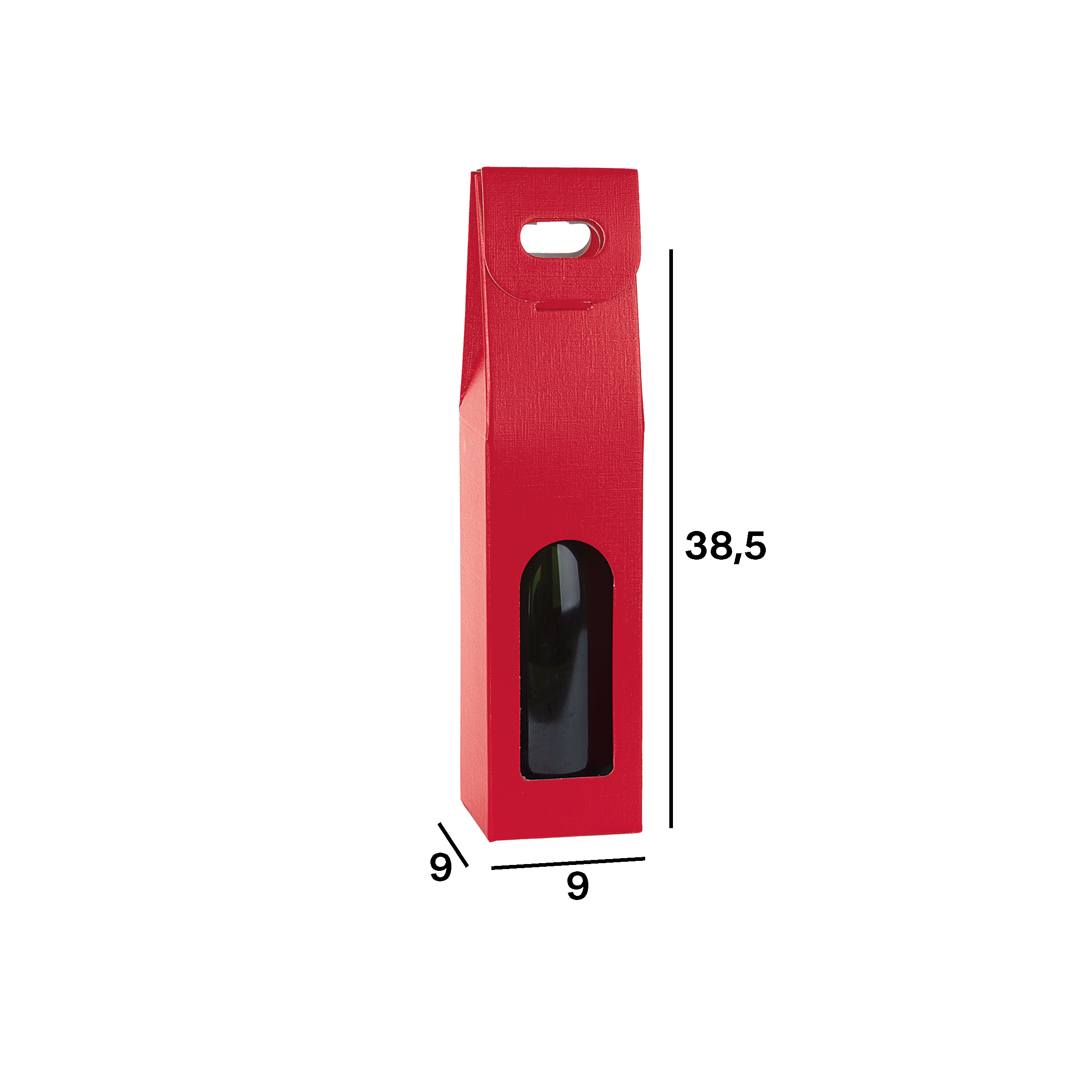 Scatole porta bottiglia fibra rosso- Printcentral - - -