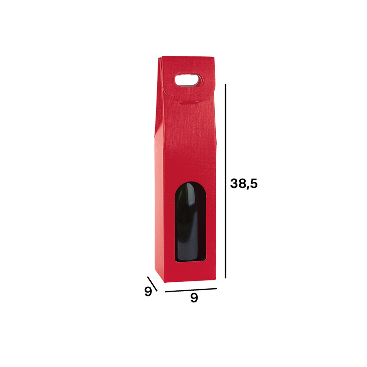 Scatole porta bottiglia fibra rosso- Printcentral - - -