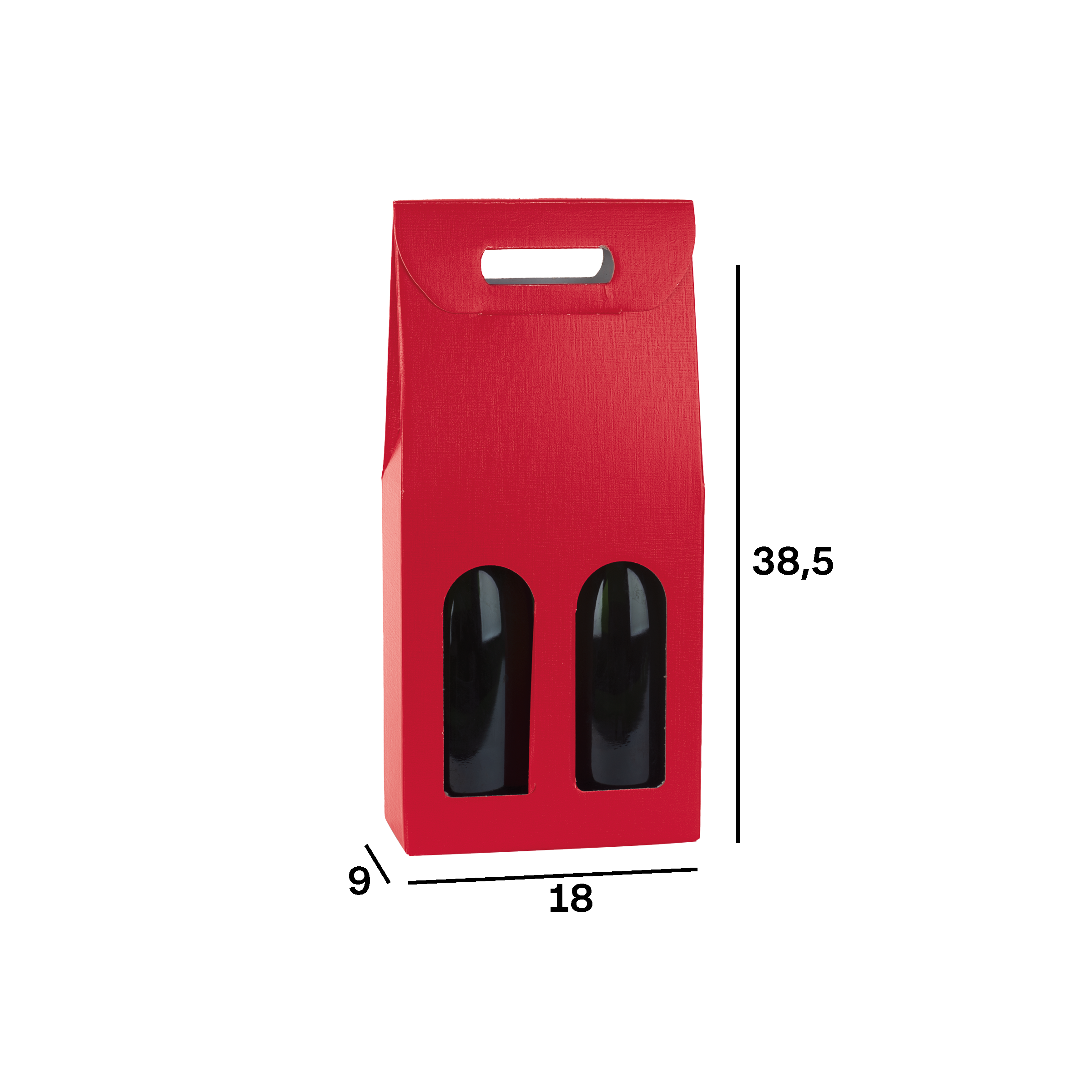 Scatole porta bottiglia fibra rosso- Printcentral - - -