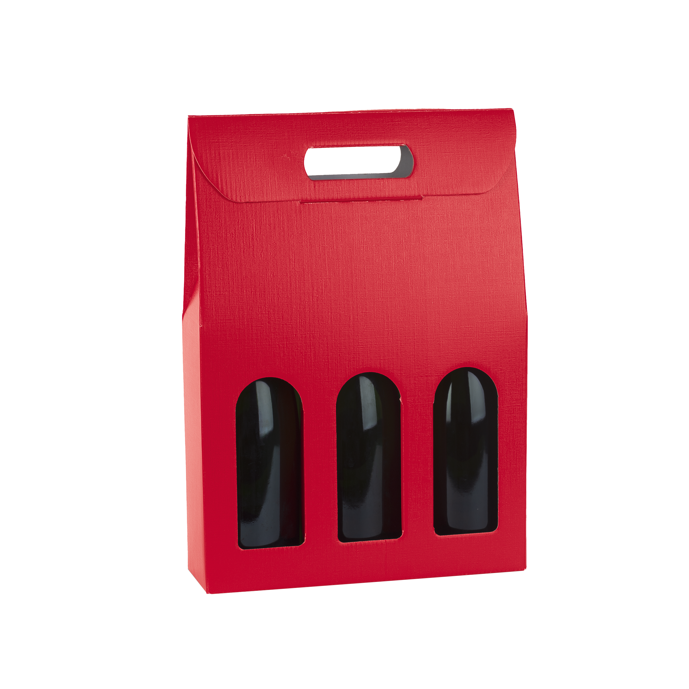 Scatole porta bottiglia fibra rosso- Printcentral - - -