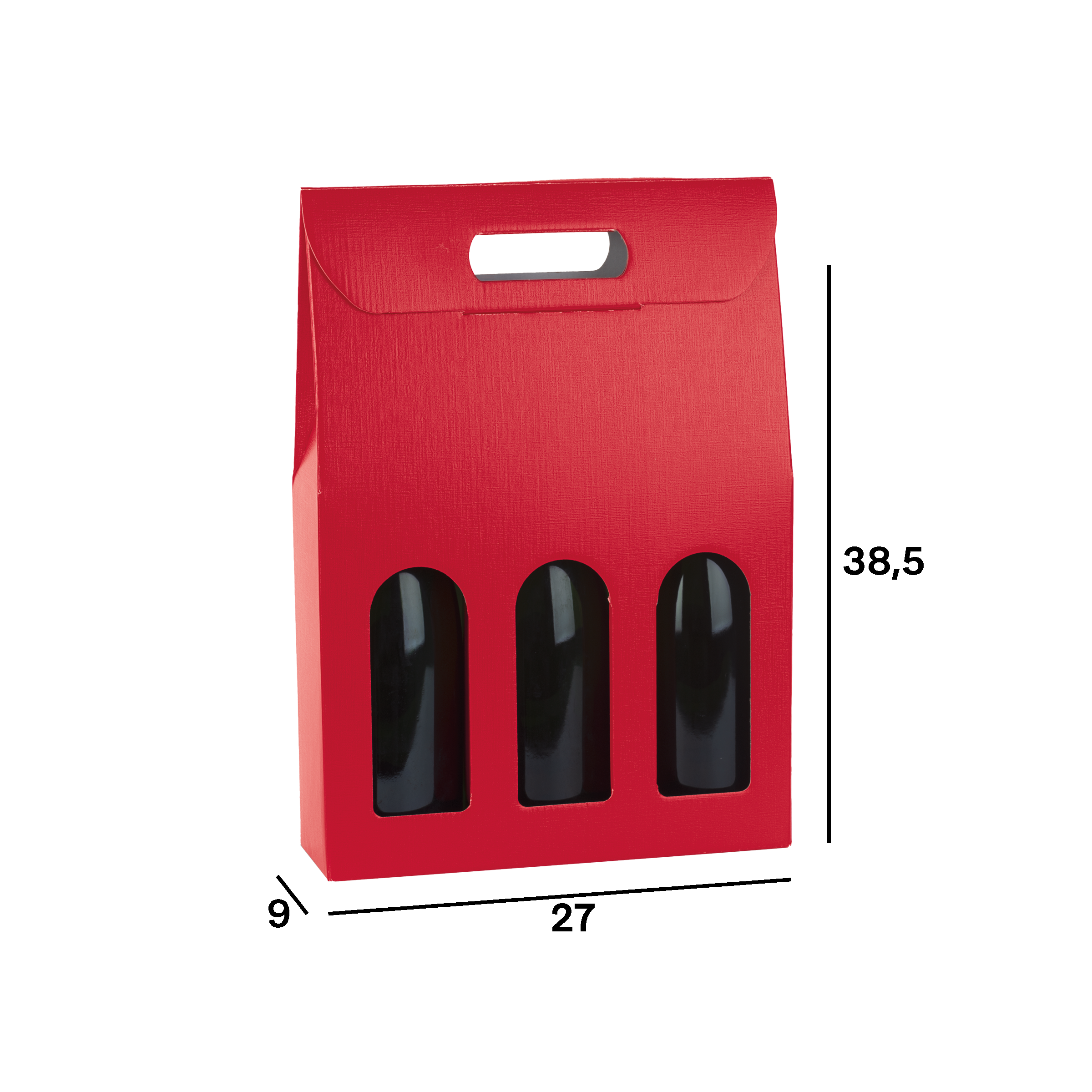 Scatole porta bottiglia fibra rosso- Printcentral - - -