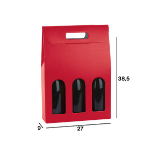 Scatole porta bottiglia fibra rosso- Printcentral - - -