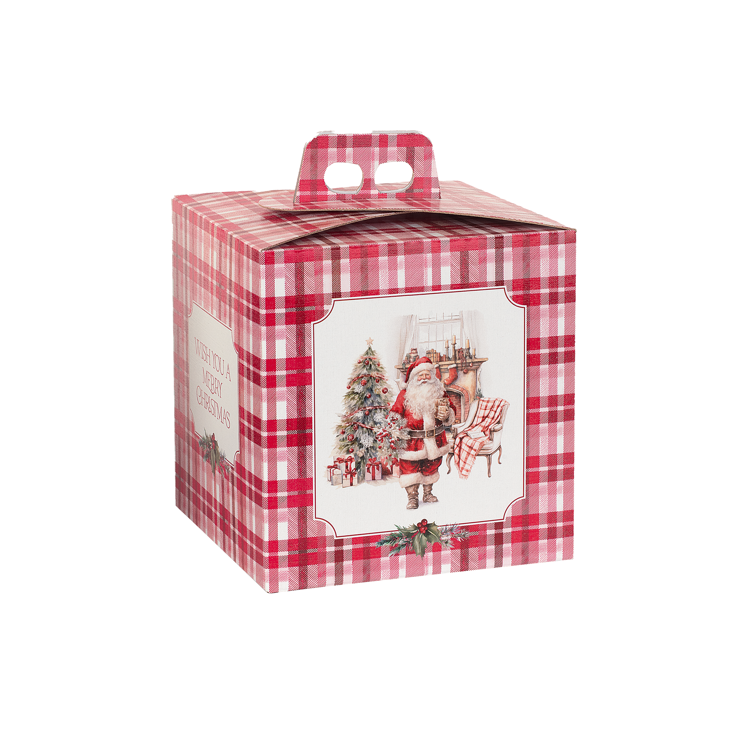 Scatole porta panettone quadrella Santa Home- Printcentral - - -
