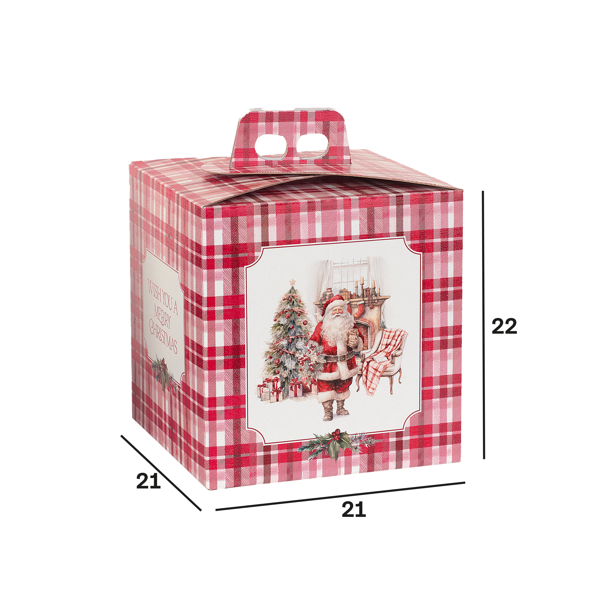 Scatole porta panettone quadrella Santa Home- Printcentral - - -
