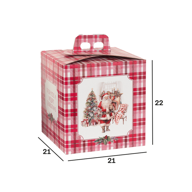 Scatole porta panettone quadrella Santa Home- Printcentral - - -