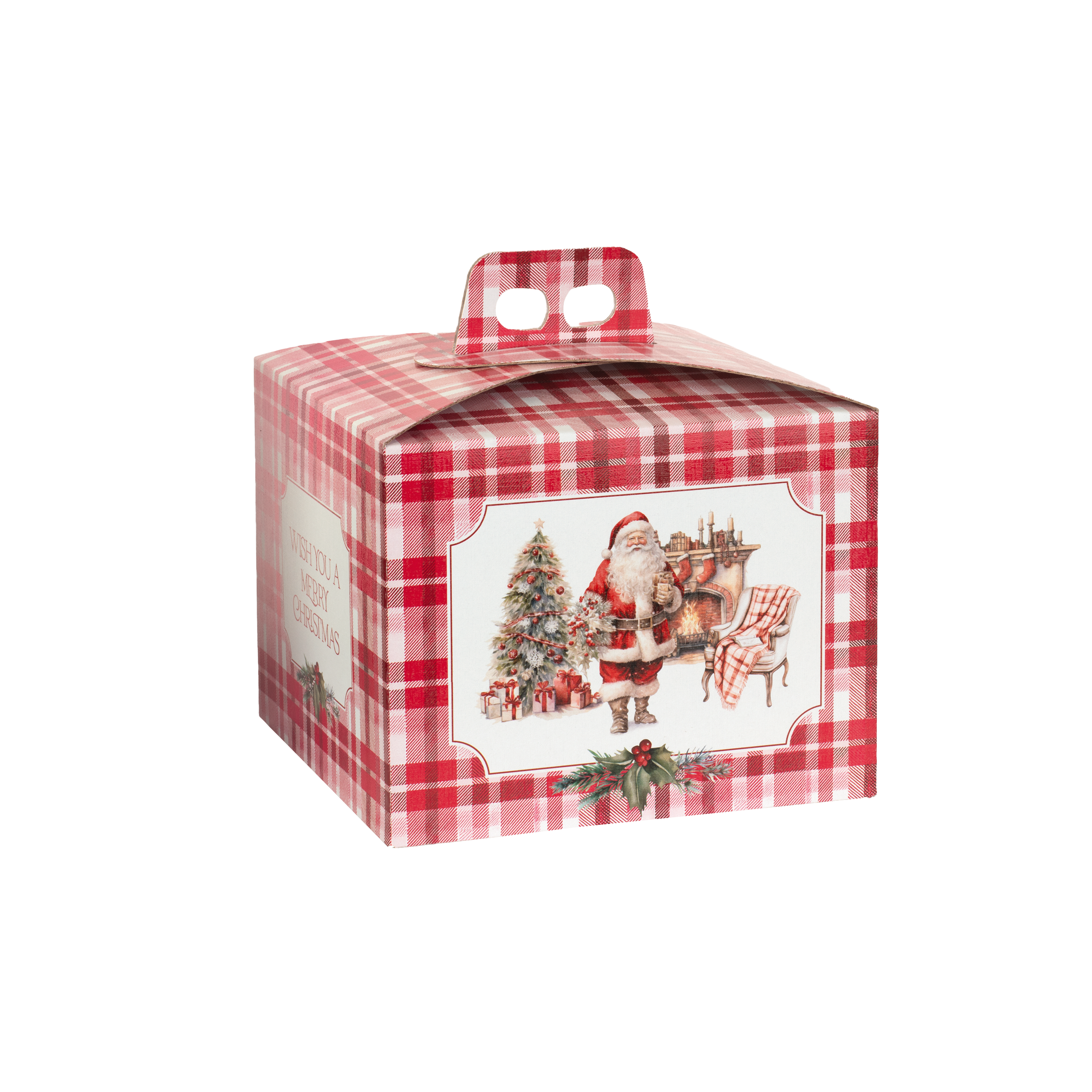 Scatole porta panettone quadrella Santa Home- Printcentral - - -