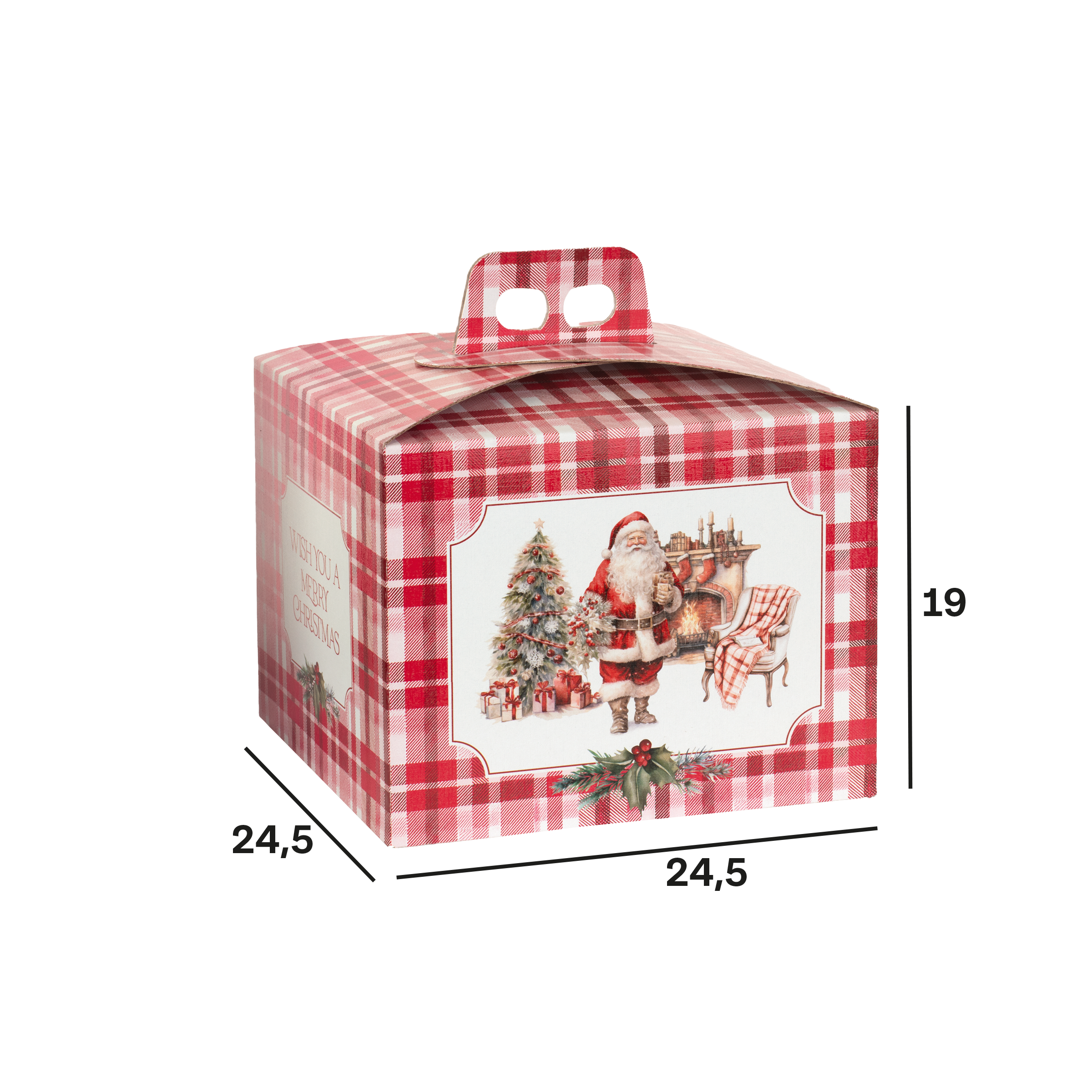 Scatole porta panettone quadrella Santa Home- Printcentral - - -
