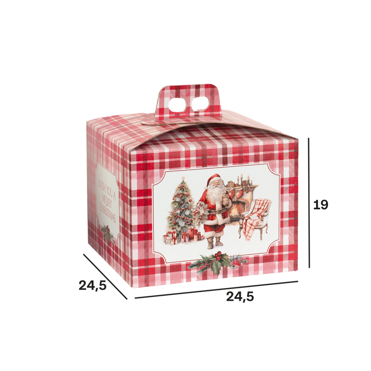 Scatole porta panettone quadrella Santa Home- Printcentral - - -