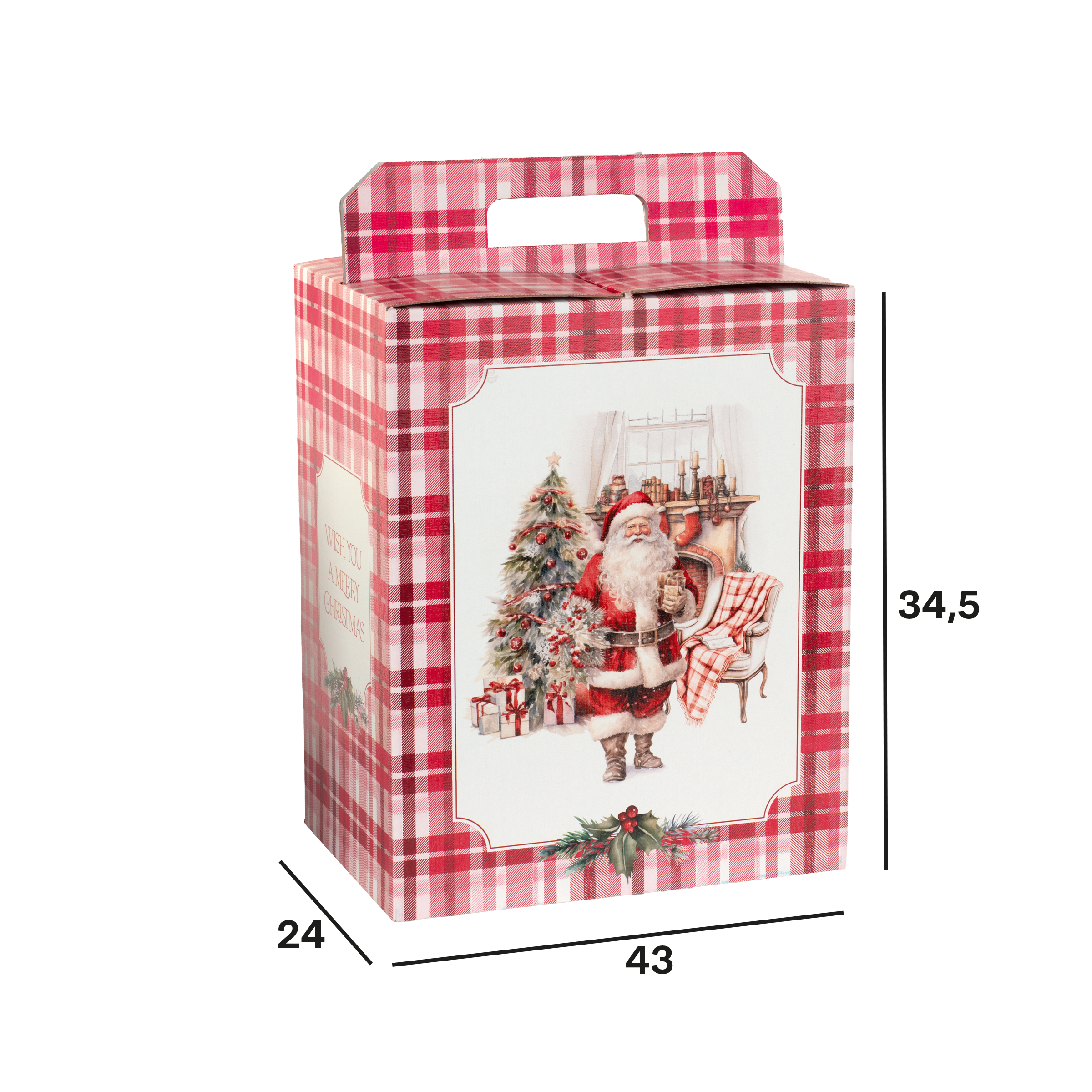 Scatole porta panettone + bottiglie Santa Home- Printcentral - - -