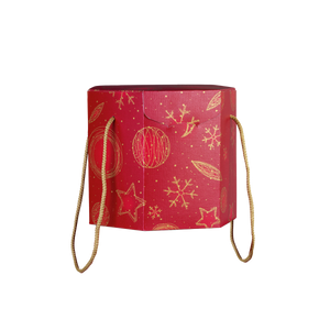 Scatole porta panettone esagonali Red Universe- Printcentral - - -