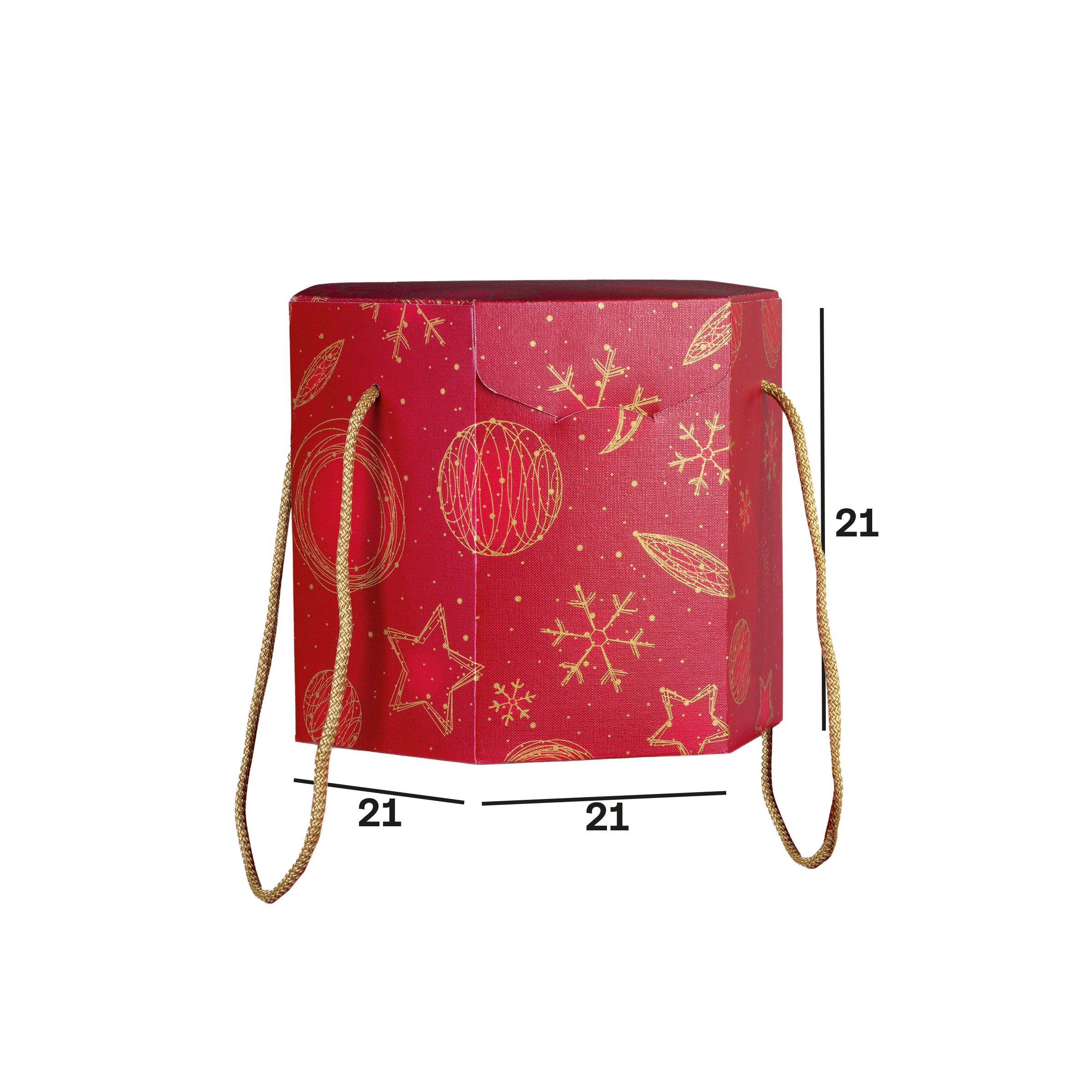 Scatole porta panettone esagonali Red Universe- Printcentral - - -