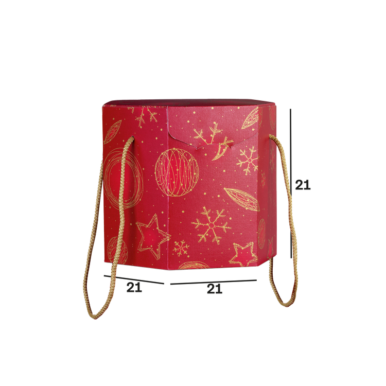 Scatole porta panettone esagonali Red Universe- Printcentral - - -