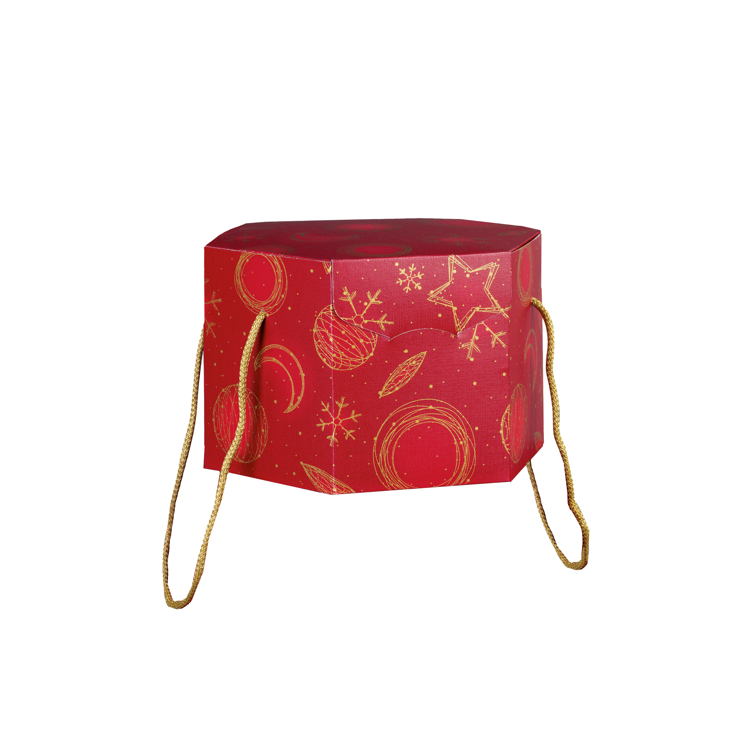 Scatole porta panettone esagonali Red Universe- Printcentral - - -
