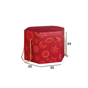 Scatole porta panettone esagonali Red Universe- Printcentral - - -