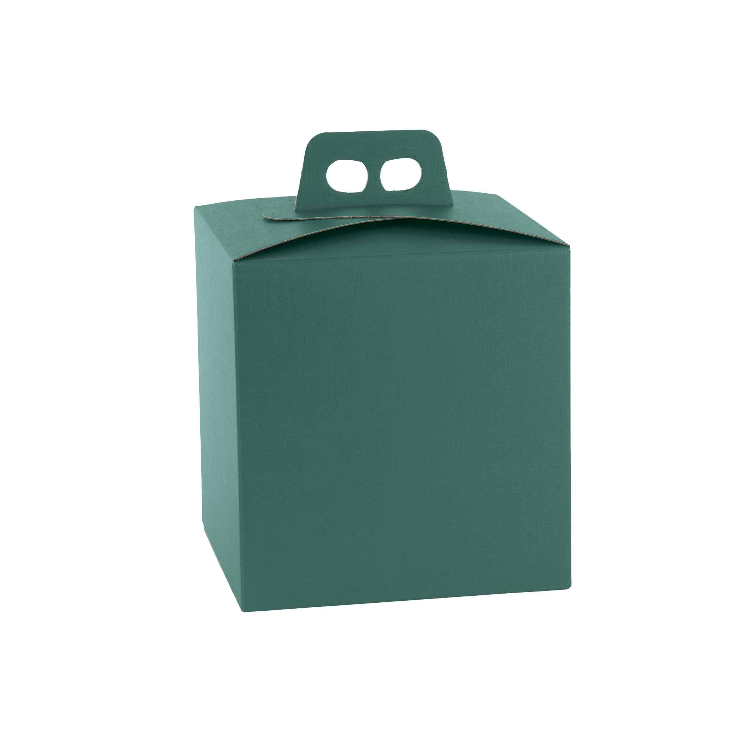 Scatole porta panettone quadrella fibra verde- Printcentral - - -