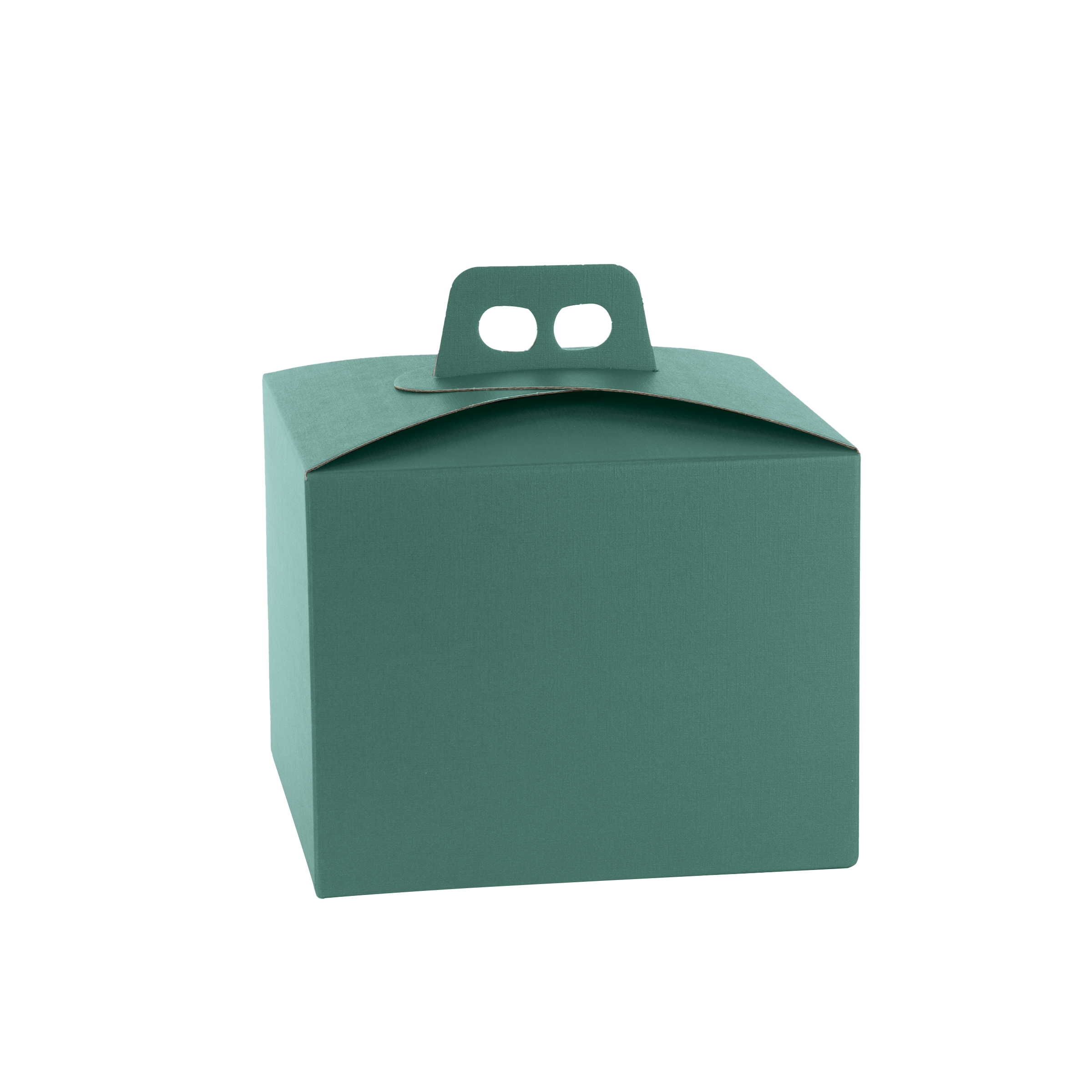 Scatole porta panettone quadrella fibra verde- Printcentral - - -