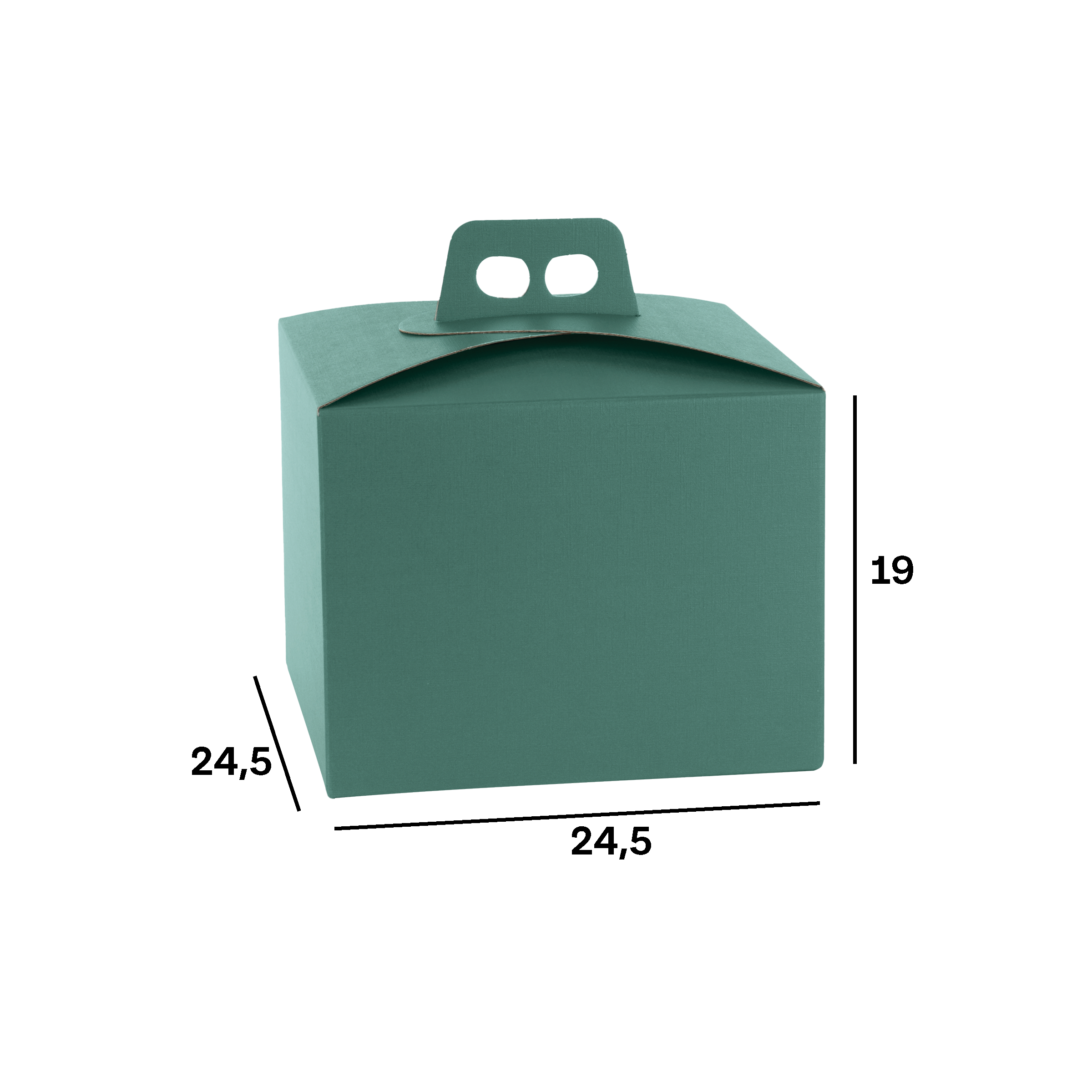 Scatole porta panettone quadrella fibra verde- Printcentral - - -