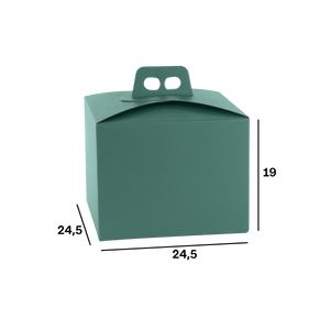 Scatole porta panettone quadrella fibra verde- Printcentral - - -