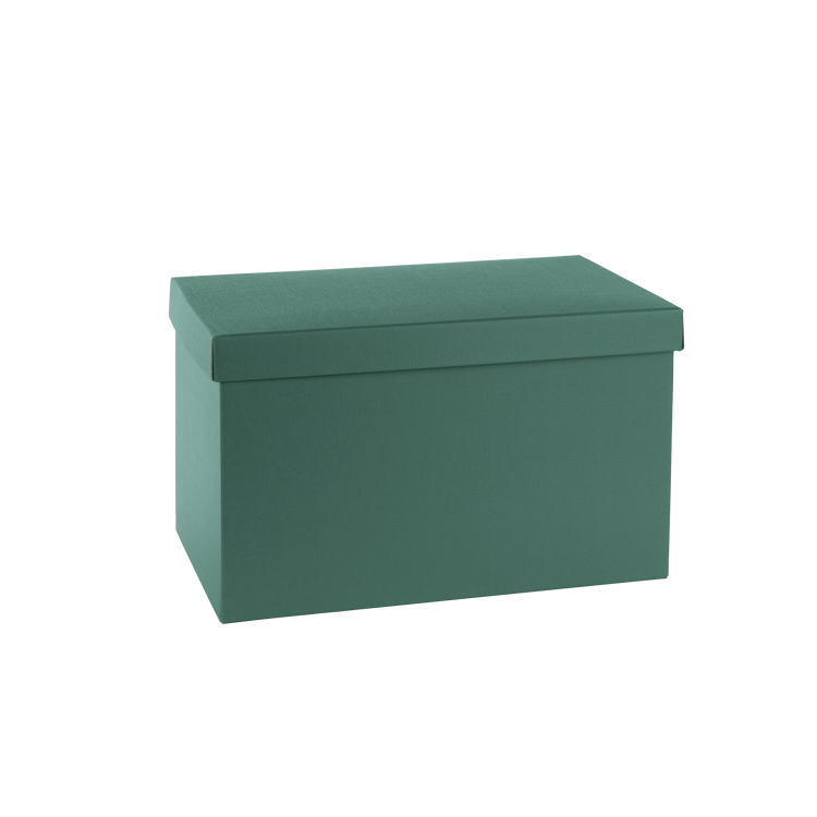 Scatole per confezioni fondo + coperchio fibra verde- Printcentral - - -